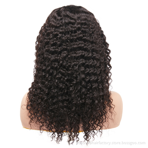 Huashuo Highest Discounts Factory Deep wave Lace front wig Brazilian Human Hair,100% Blond Brazilian Human Hair Lace Front Wig
